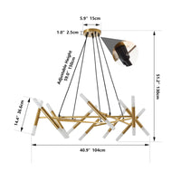 Thumbnail for Golden Modern Chandelier Light Fixture