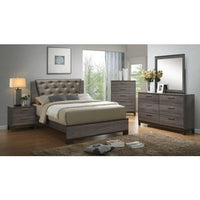 Thumbnail for Contemporary 1pc Nightstand Two Tone Antique Gray Bedroom Furniture Nightstand