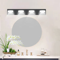 Thumbnail for LED Modern Black 4-Light Vanity Lights Fixtures