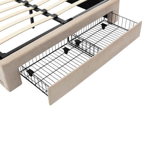 Upholstered King Size Hydraulic Bed
