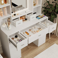 Thumbnail for Smart Mirror Dressing Table With Drawers And Storage Cabinet