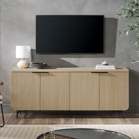 Thumbnail for Modern Fluted-Door Minimalist Storage Sideboard