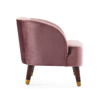 Thumbnail for Upholstered Barrel Accent Chair With Wooden Legs