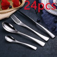 Black Stainless Steel Cutlery Set - Korean Style - Casatrail.com