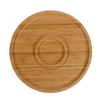Thumbnail for Bamboo 2 Section Platter For Appetizers / Barbecue