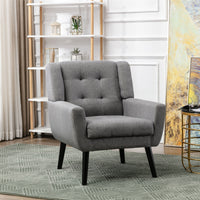 Thumbnail for Modern Soft Linen Ergonomic Accent Chair