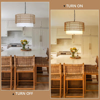 Thumbnail for 5-Light Rattan Boho Chandelier