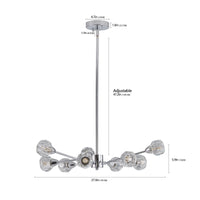 Thumbnail for 9 Lights Chrome Chandelier for Living Room