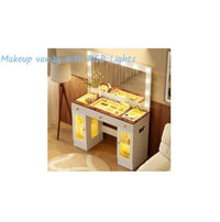 Thumbnail for Large Dressing Table With 3 Color Lighting Modes & RGB Cabinets