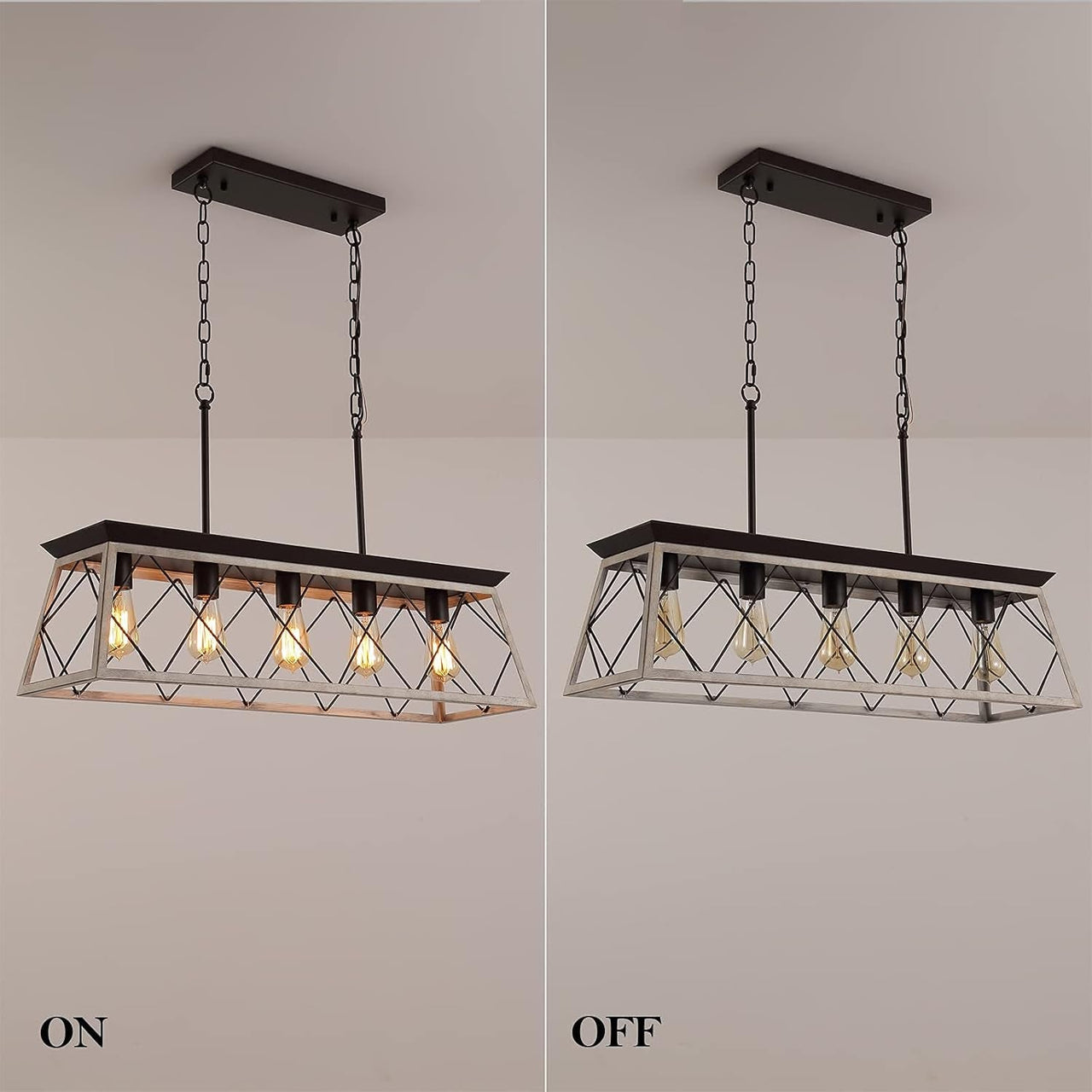 Rustic 5-Light Vintage Chandelier