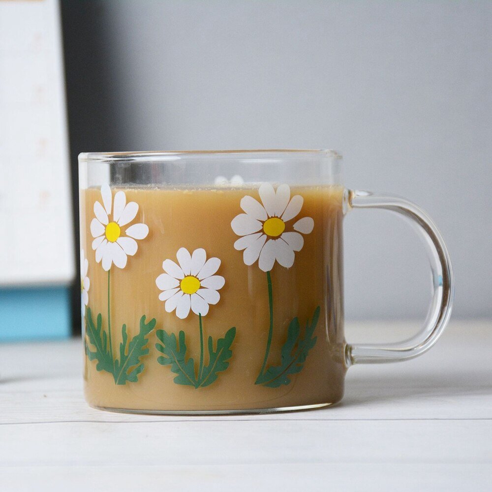 Cartoon Printed Glass Cup for Drinks and Desserts - Casatrail.com