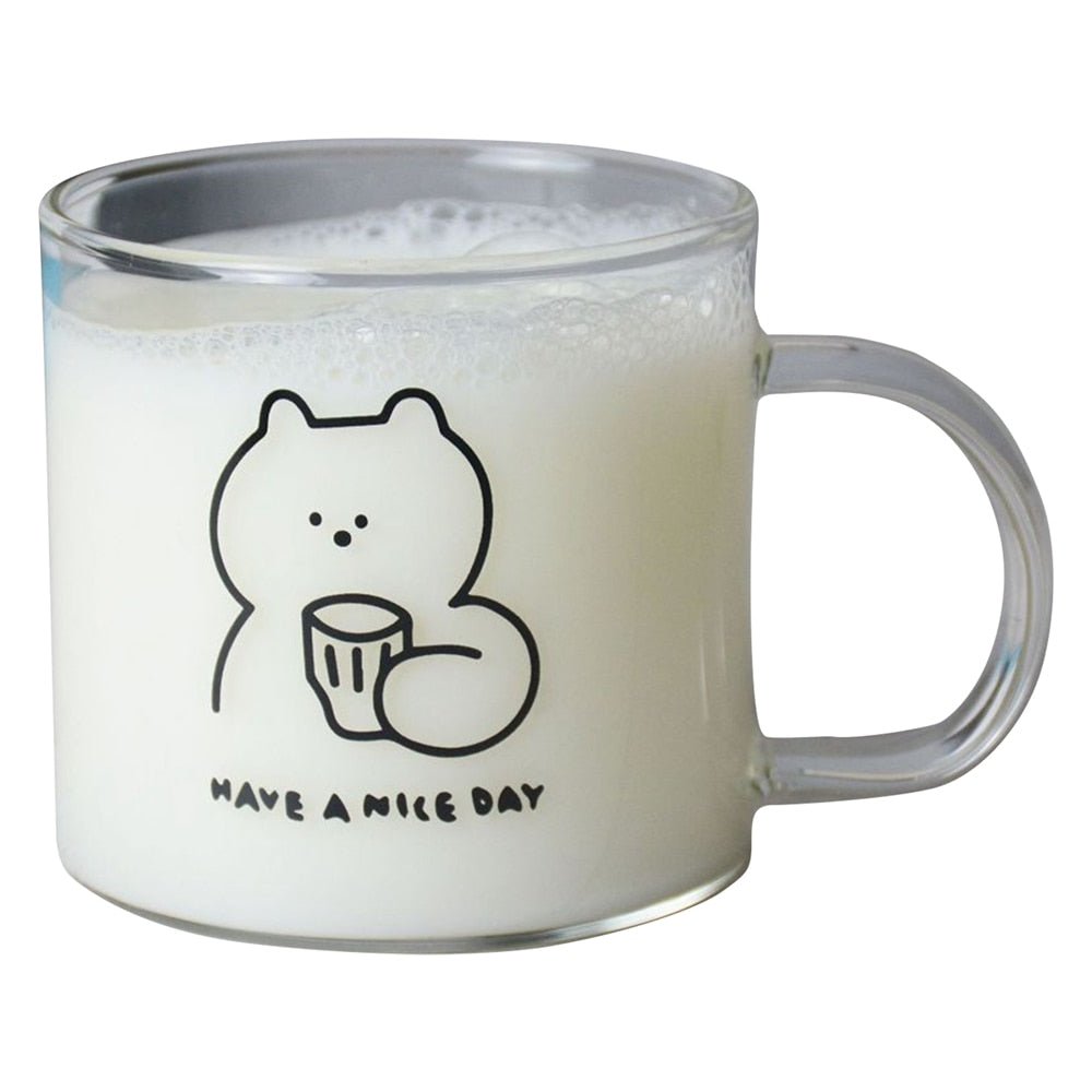 Cartoon Printed Glass Cup for Drinks and Desserts - Casatrail.com