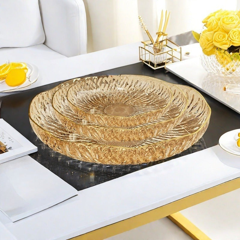 Petal Shaped Snack Plates Set of 3
