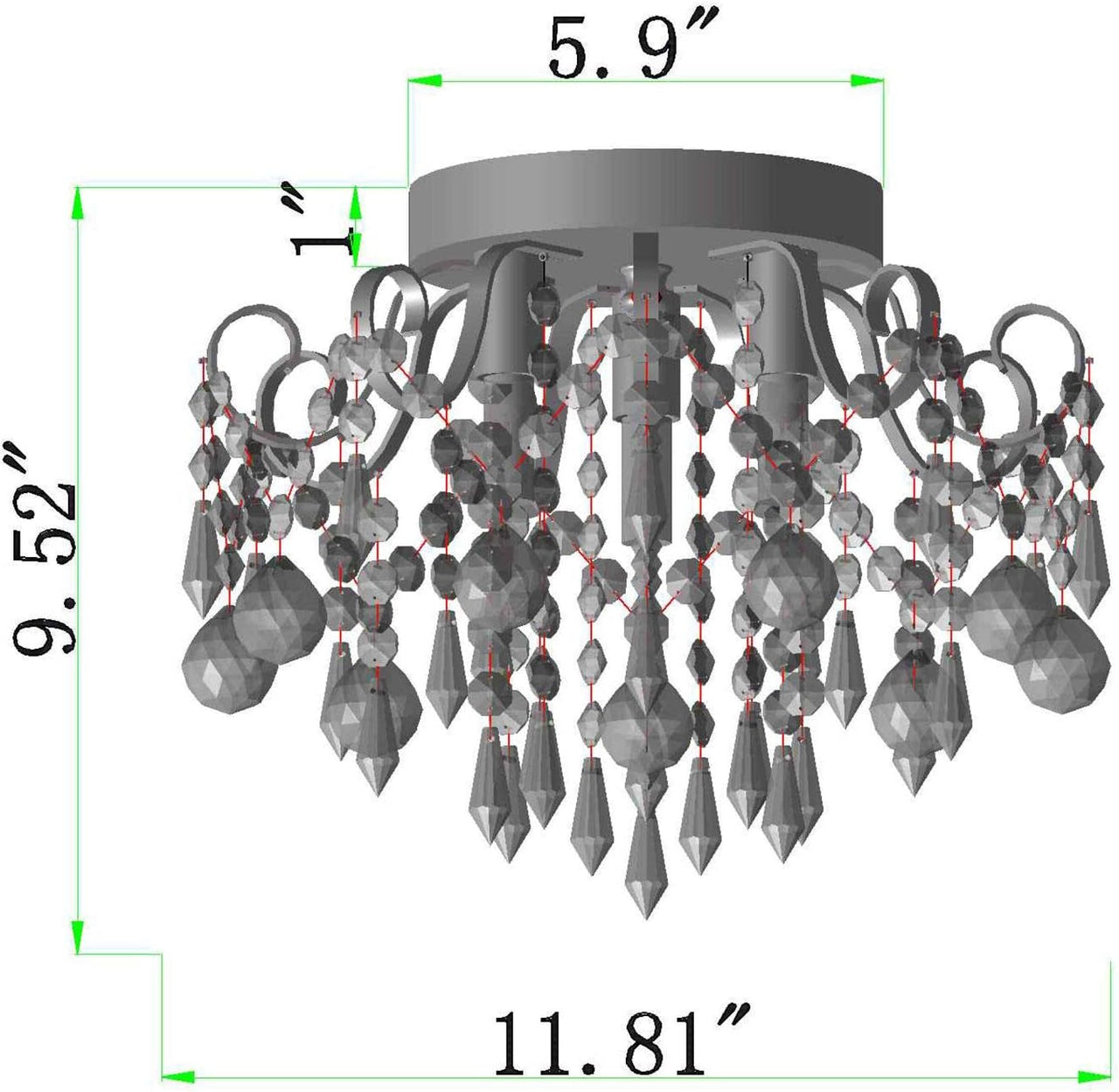 Small Gold Crystal Chandelier