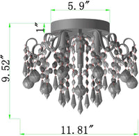 Thumbnail for Small Gold Crystal Chandelier