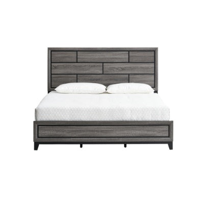 Glasgow Queen Bed Mattress Not Included, Gray