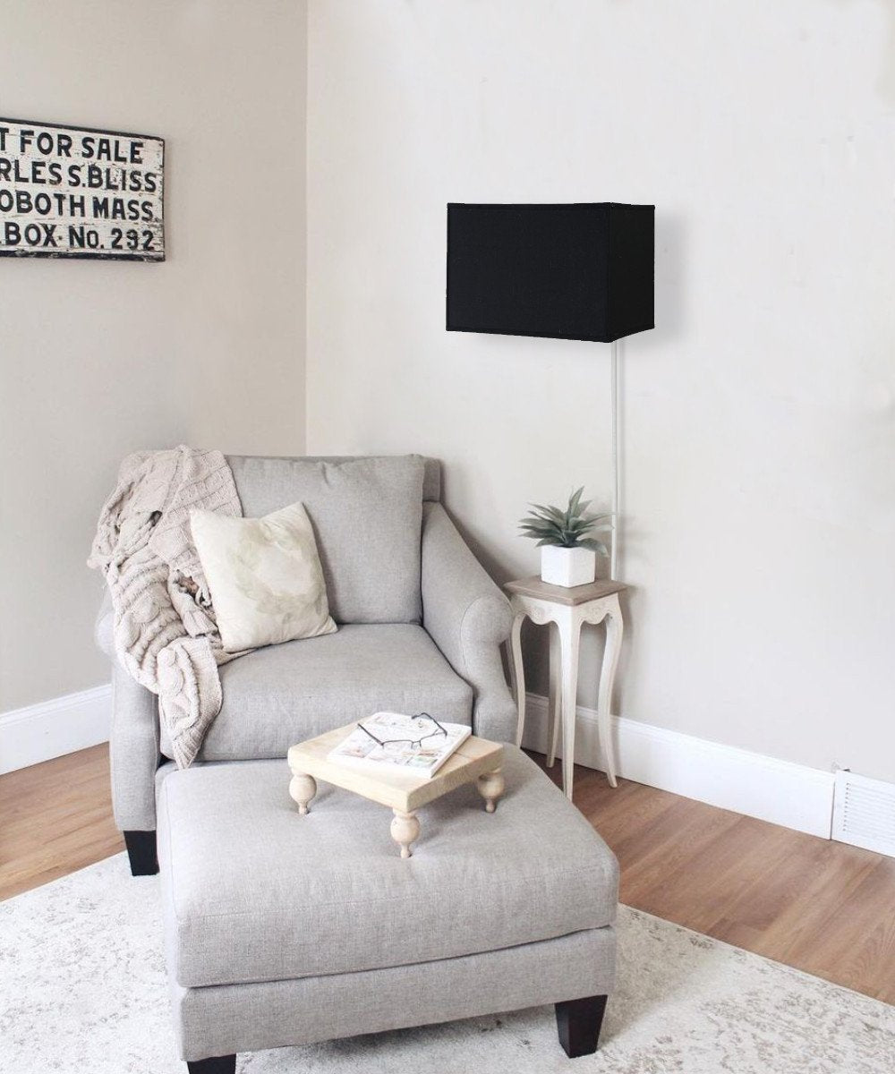 Floating Shade Plug-In Wall Light Black