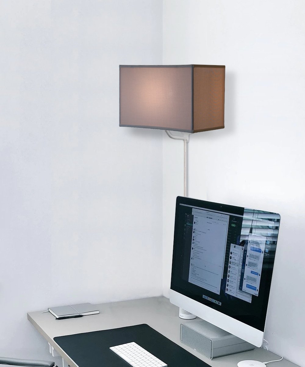 Floating Shade Plug-In Wall Light White