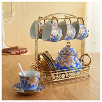 Thumbnail for Ceramic Tea Set with Teapot, Cups & Saucer - Casatrail.com