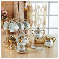 Thumbnail for Ceramic Tea Set with Teapot, Cups & Saucer - Casatrail.com