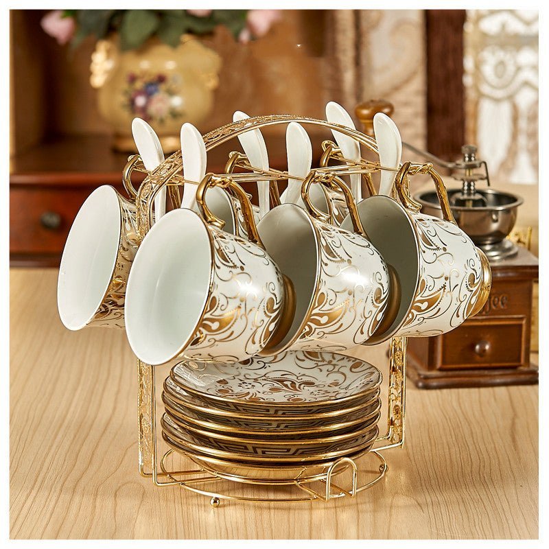 Ceramic Tea Set with Teapot, Cups & Saucer - Casatrail.com