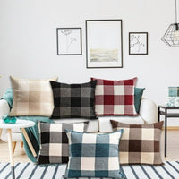 Thumbnail for Checkered Plaid Pillow Cover - Casatrail.com