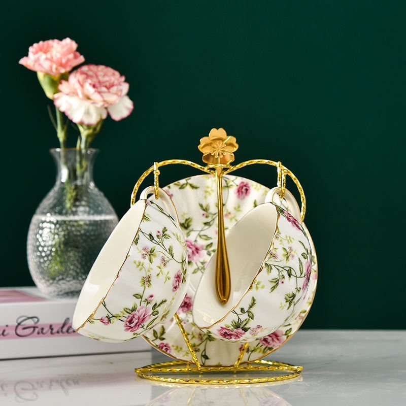 Coffee Ceramic Tea Cup Set - Casatrail.com