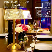 Thumbnail for Crystal LED Rechargeable Table Lamp - Casatrail.com