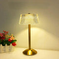 Crystal LED Rechargeable Table Lamp