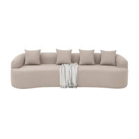 Thumbnail for Curved Modular Sectional Sofa in Lamb's Wool Fabric