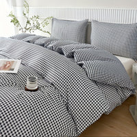 Thumbnail for Plaid Quilt Cover 3Piece Bedding Set