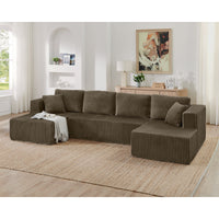 Thumbnail for Modern Minimalist U Shape Modular Sectional Sofa