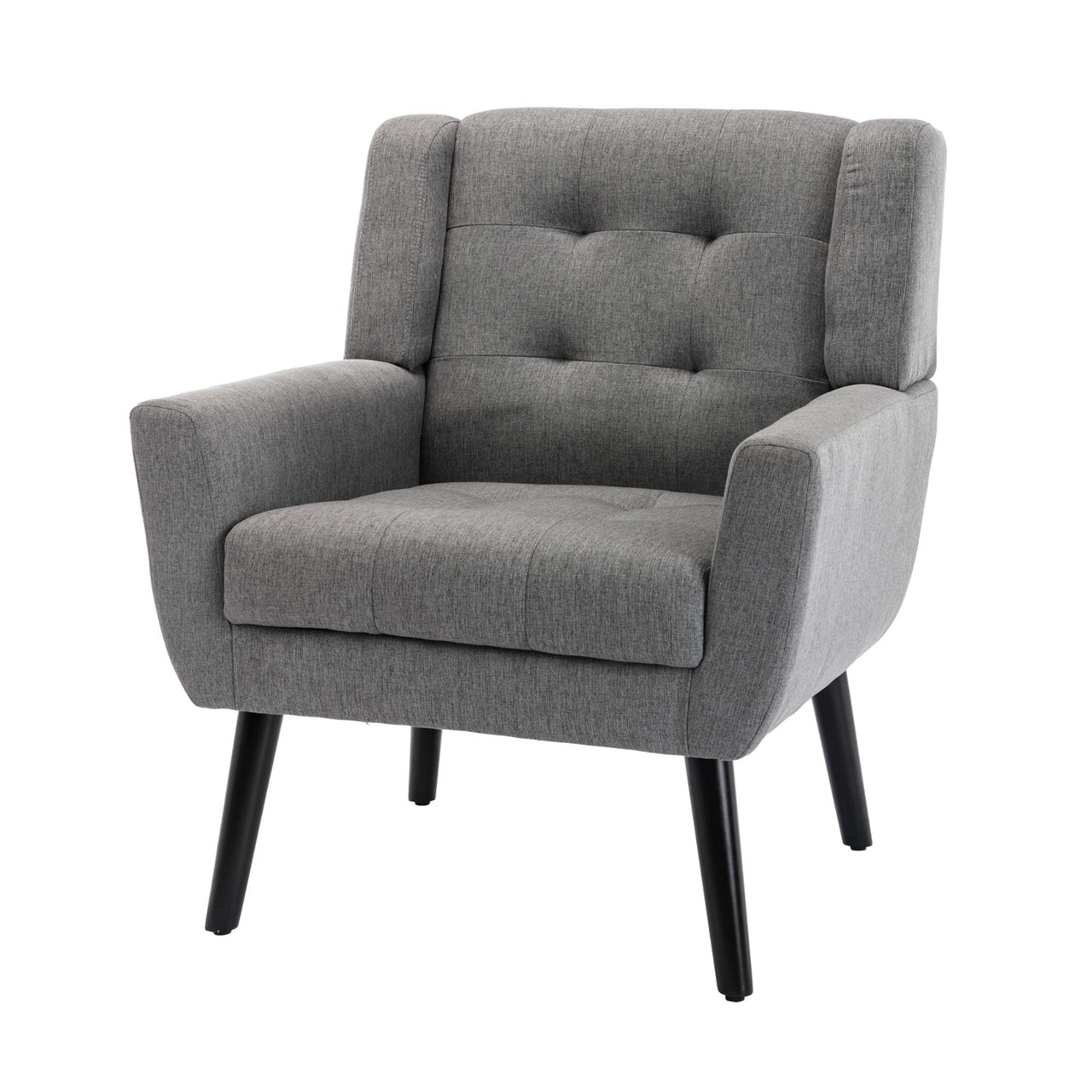 Modern Soft Linen Ergonomic Accent Chair