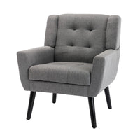 Thumbnail for Modern Soft Linen Ergonomic Accent Chair