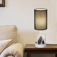 Thumbnail for Table Lamp with 3 USB Charging Ports with AC Outlet