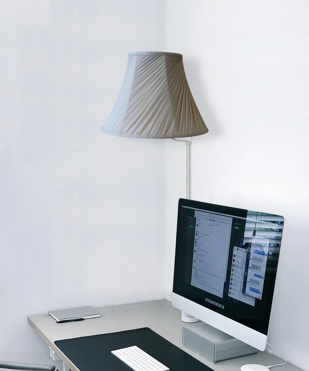 8"W Floating Shade Plug-In Wall Light