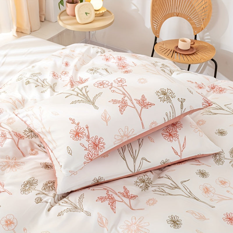 3Piece Floral Duvet Cover Set