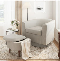 Thumbnail for Swivel Barrel Accent Chair With Ottoman