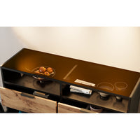 Thumbnail for Sideboard Cabinet Dresser With 6 Drawers And 2 Open Shelves