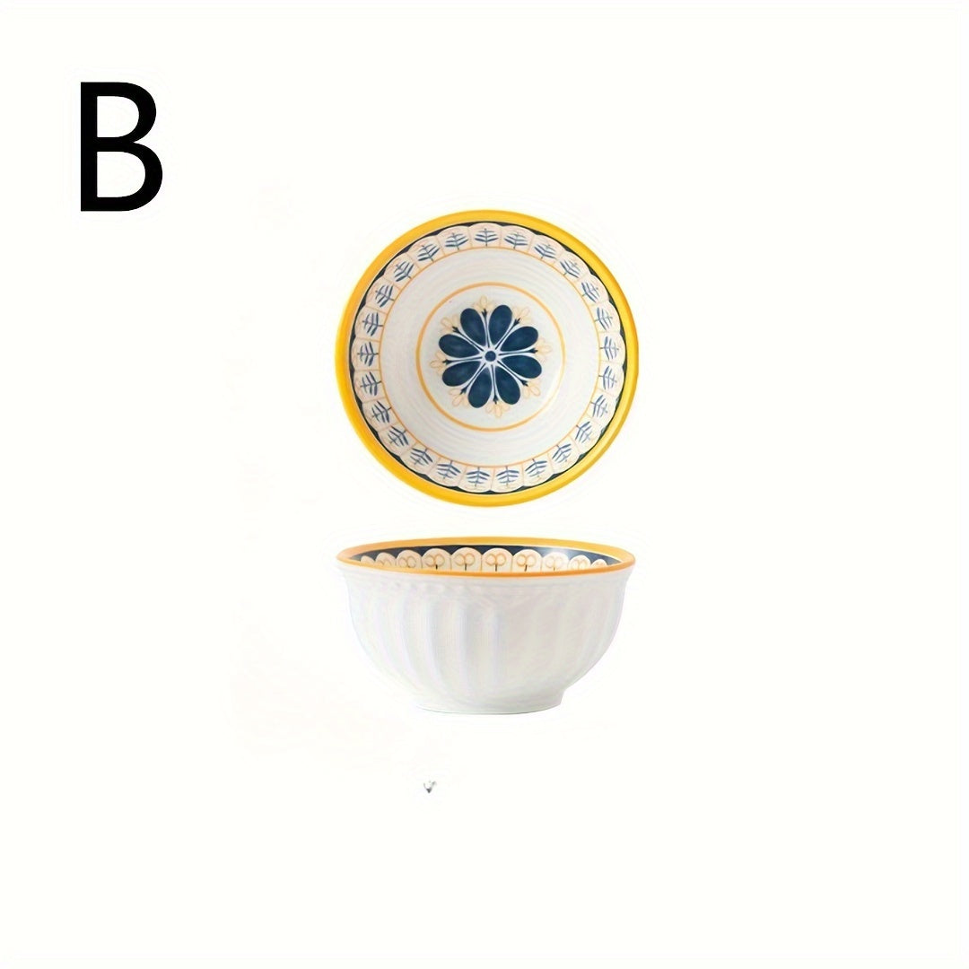 Chic Striped Microwave Safe Ceramic Bowl