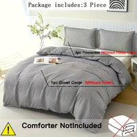 Thumbnail for Plaid Quilt Cover 3Piece Bedding Set