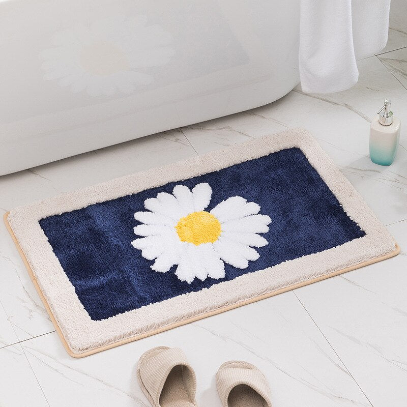Daisy Non - Slip Bath Mat for Bathroom - Thickened and Fluffy - Casatrail.com