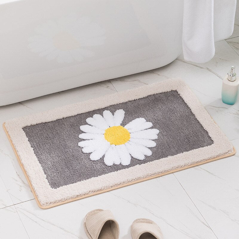 Daisy Non - Slip Bath Mat for Bathroom - Thickened and Fluffy - Casatrail.com