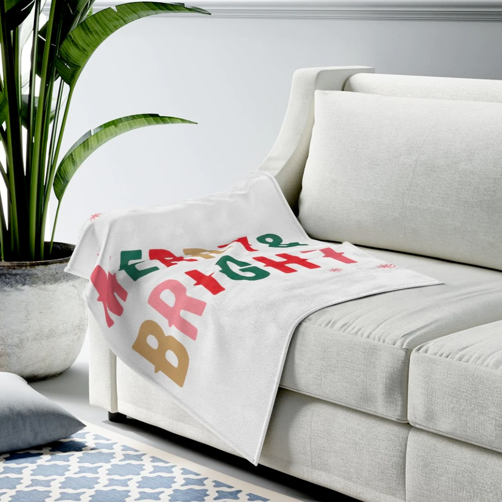 Christmas Holiday Plush Blanket Throw