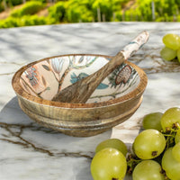 Thumbnail for Mango wood serving bowl set
