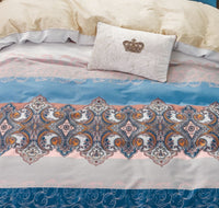 Thumbnail for Hannah Blue/Pink Damask Comforter Set