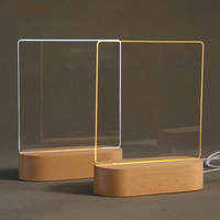 Thumbnail for Wood Table Lamp with Message Board