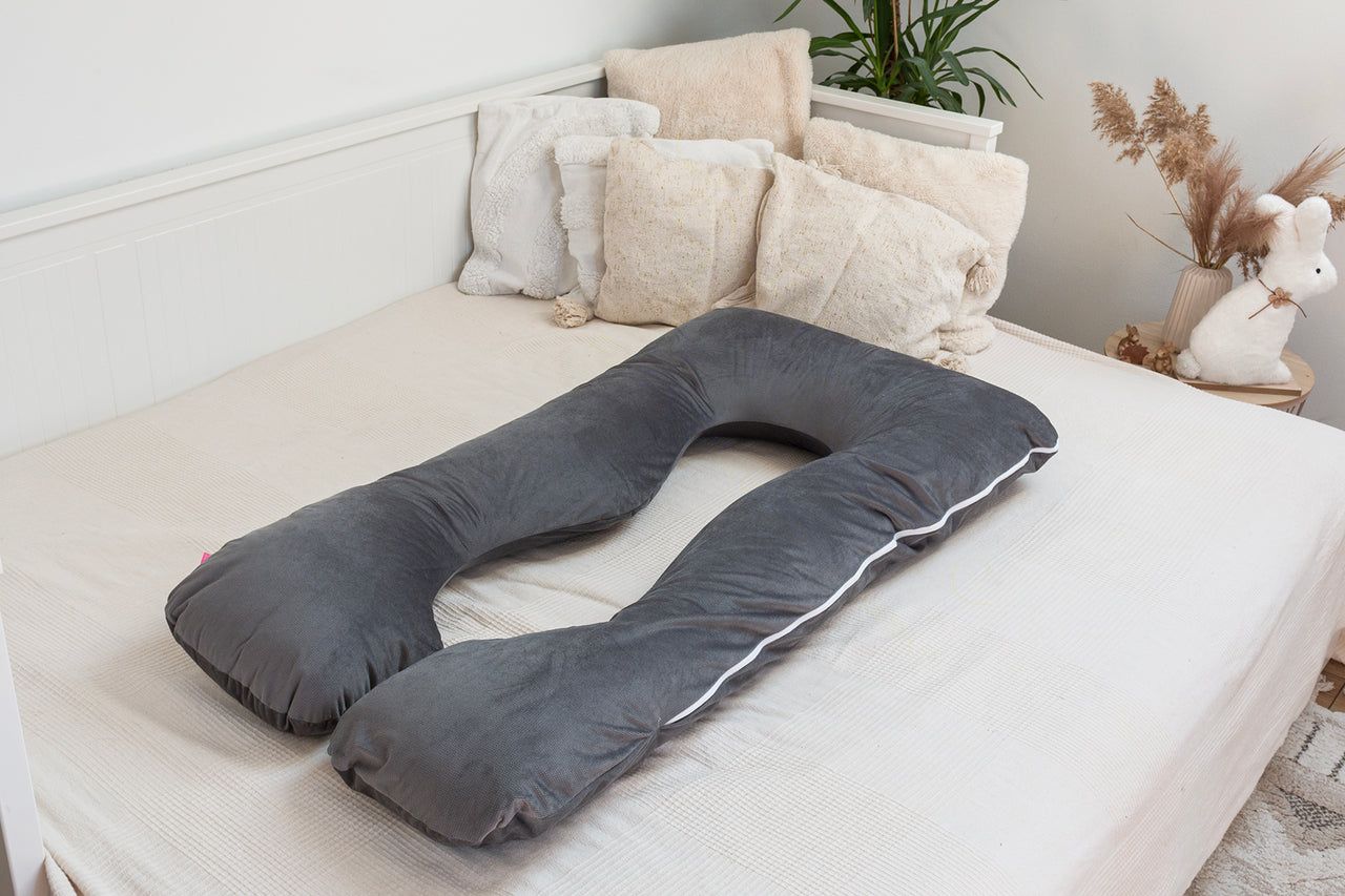 Velvet U Shaped Pregnancy - Grey