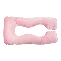 Thumbnail for Pink U Shaped Pregnancy Pillow Full Body