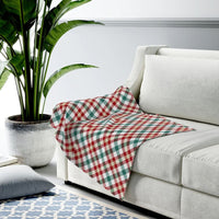 Thumbnail for Red and Green Plaid Plush Blanket Throw